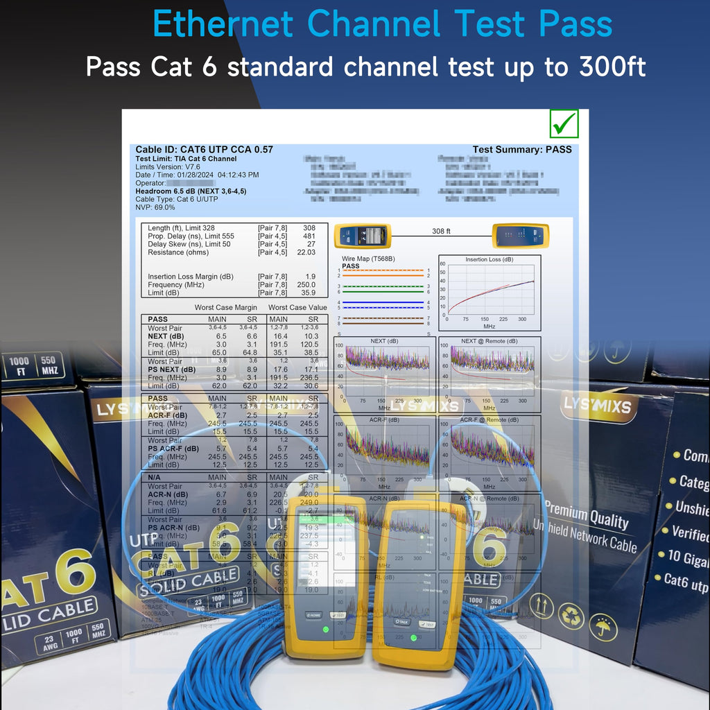 Cat6 Ethernet Cable 1000FT 23AWG Solid CCA Blue P8506