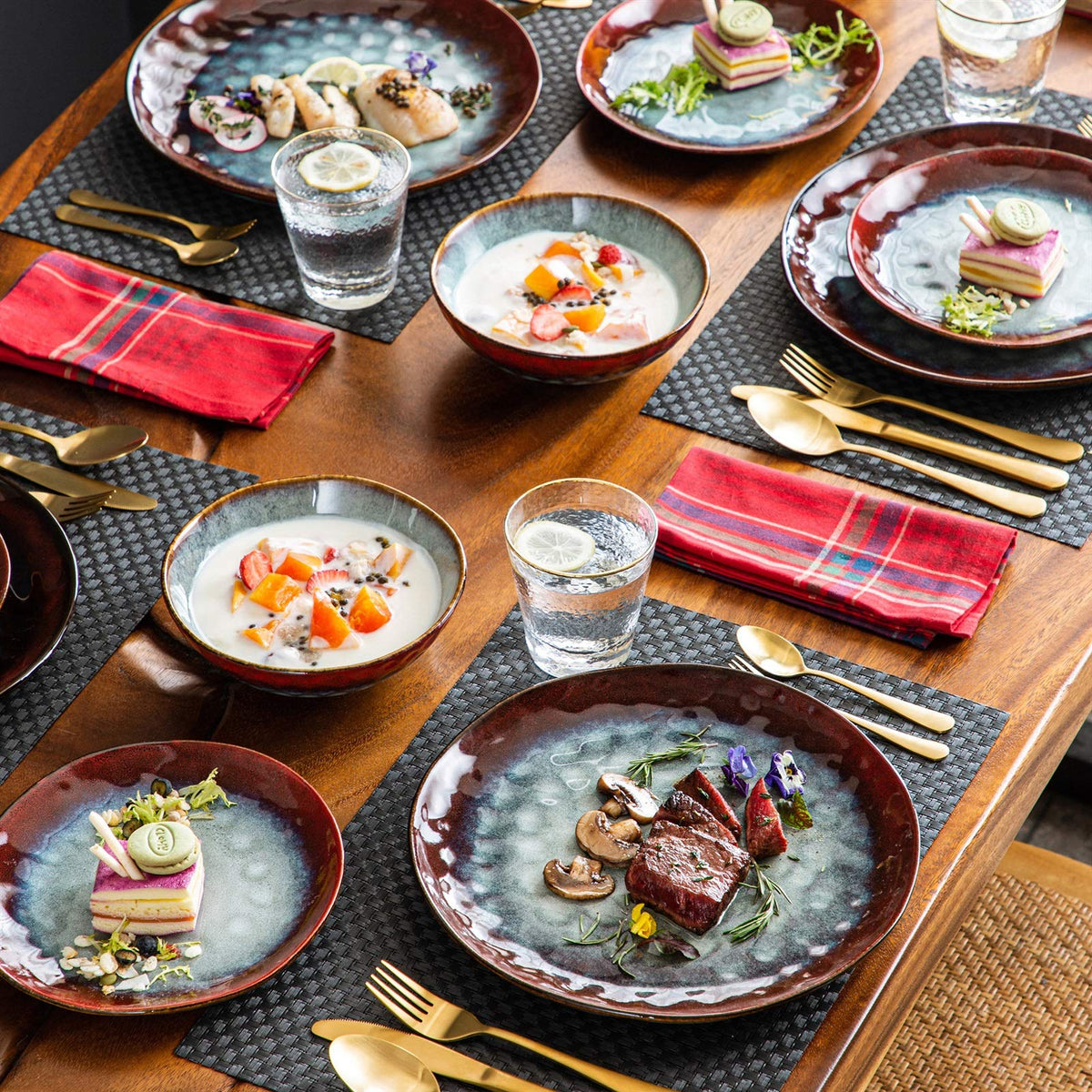 Ceramic 12-Piece Stoneware Dinner Set B115441