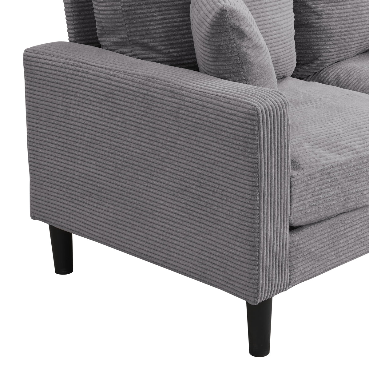 Small Space Saving Light Gray 2-Seat Upholstered Sofa P29661