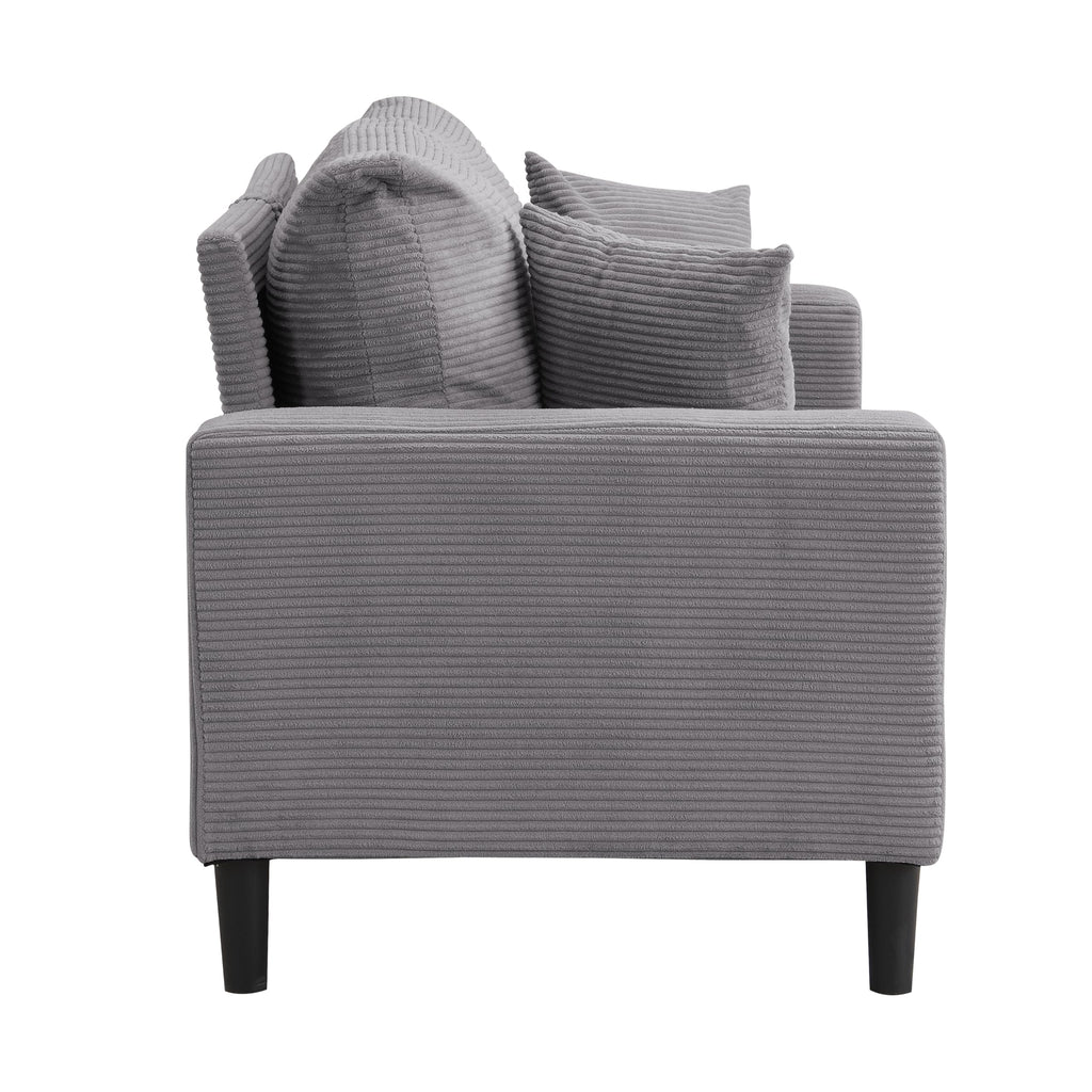 Small Space Saving Light Gray 2-Seat Upholstered Sofa P29661