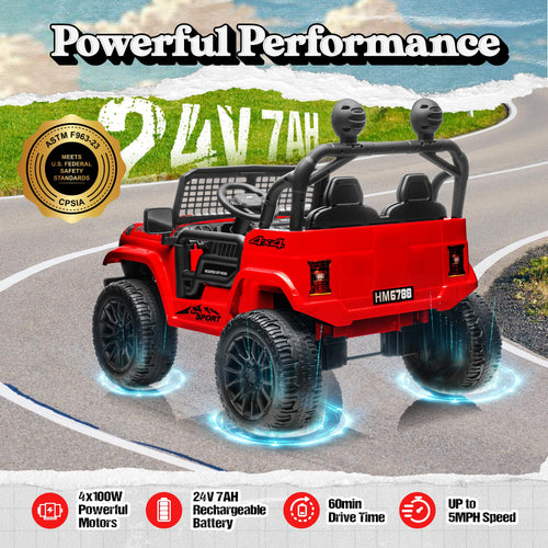 24V 2 Seater Ride on Car Truck M70949