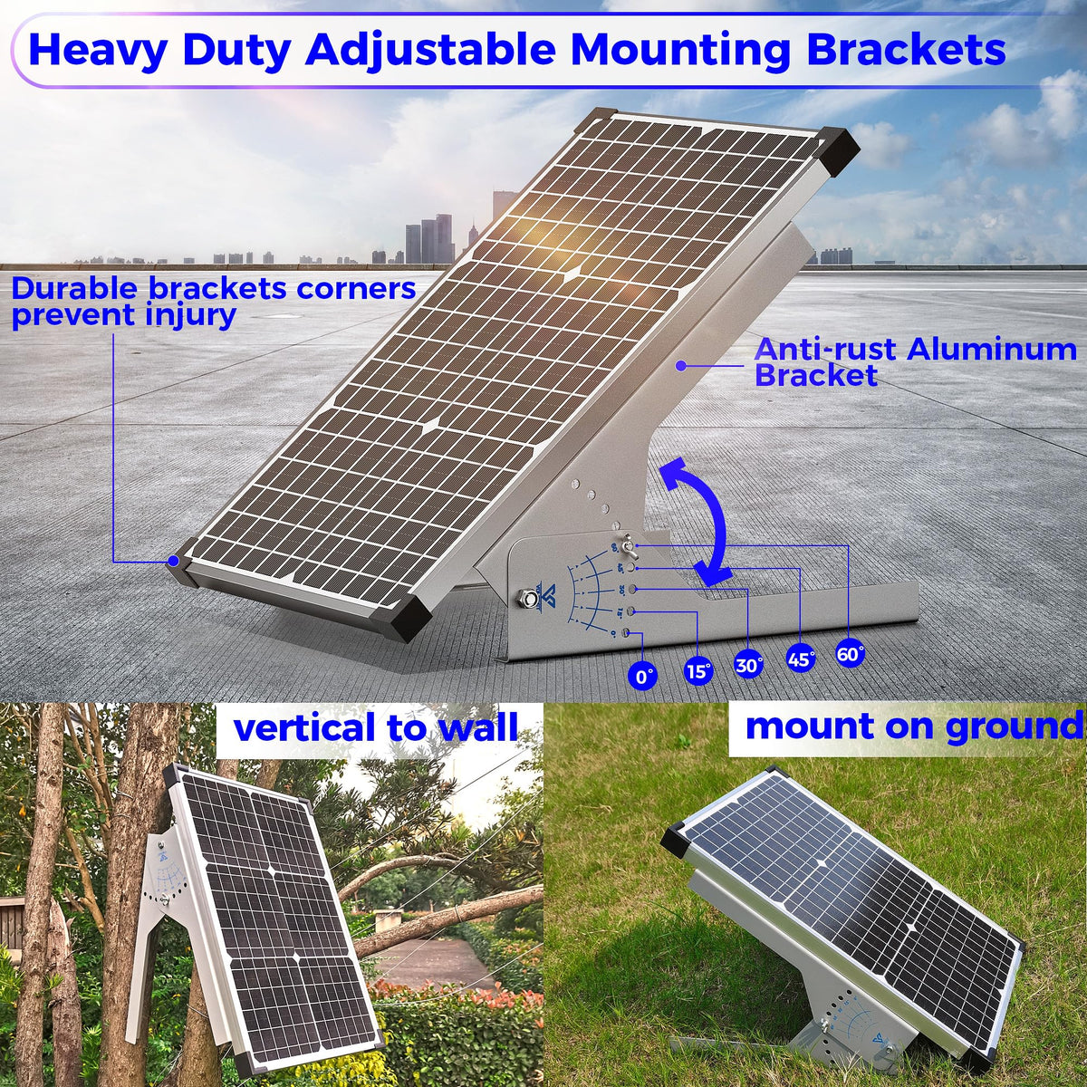 30W Solar Panel Kit 12V Battery Trickle Charger J437