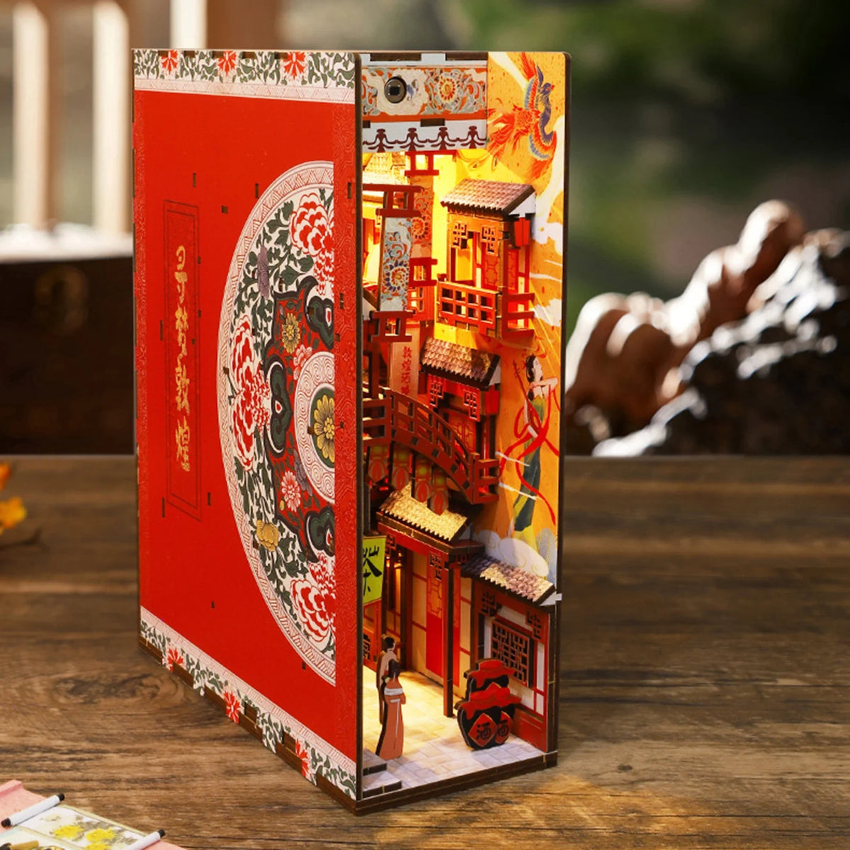 1 Set Dollhouse Miniature Book Nook Kit O759