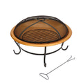 29" Copper Fire Pit with Stand and Screen Q2157